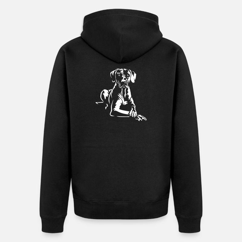 Rhodesian Ridgeback "Black Edition" - Unisex Premium Bio Zip Hoodie - Schwarz
