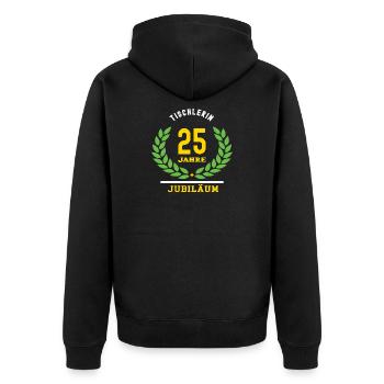 Tischler Weihnachten Tischlerei Schreiner XMAS - Unisex Premium Bio Zip Hoodie - Schwarz - Hinten - Nico (187cm)