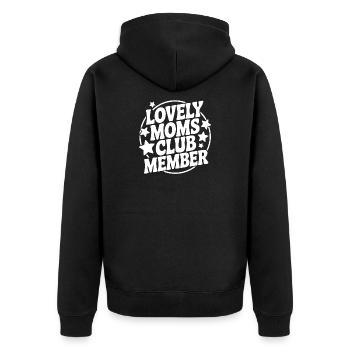 Membre préférée du Mothers Club - Veste à capuche bio Premium Unisexe - noir - Dos - Nico (187cm)