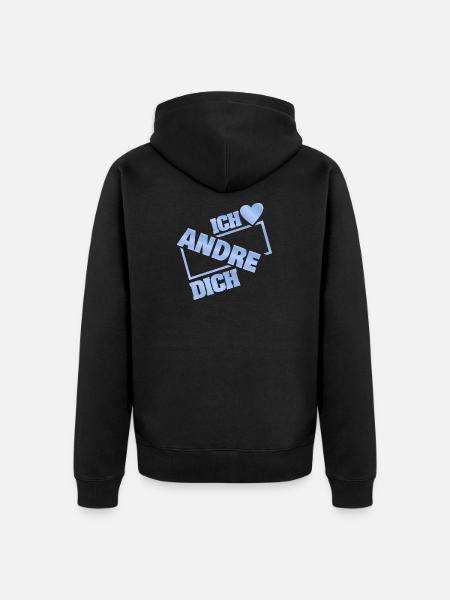 Others as love - Unisex Premium Organic Zip Hoodie - black