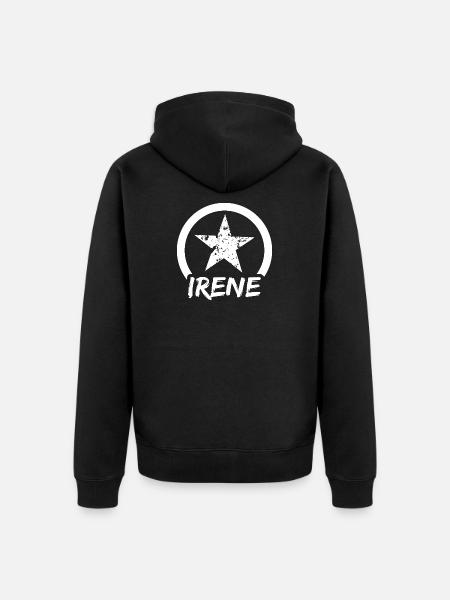 Geschenk für Irene - Unisex Premium Bio Zip Hoodie - Schwarz