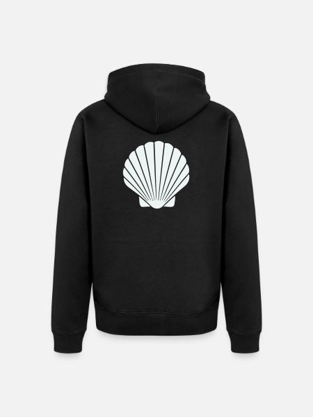 Geometric Shell Art - Unisex Premium Organic Zip Hoodie - black