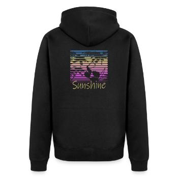 Sunshine Retro Sunglasses - Veste à capuche bio Premium Unisexe - noir - Dos - Nico (187cm)