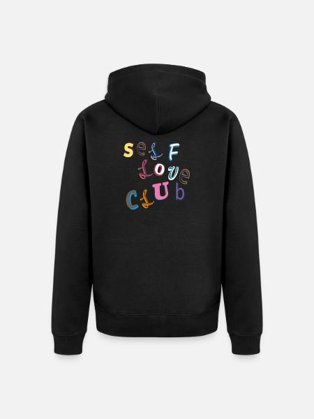 Selbstliebe Club - Unisex Premium Bio Zip Hoodie - Schwarz