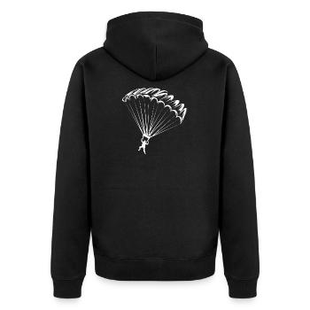 Icône de parachute Icône Logo Illustration Graphique - Veste à capuche bio Premium Unisexe - noir - Dos - Nico (187cm)