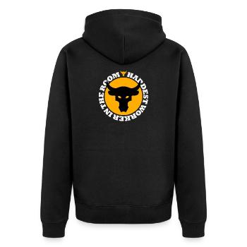 Project Rock - Unisex Premium Organic Zip Hoodie - black - Back - Nico (187cm)