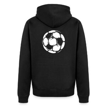 icône ballon de football logo illustration icône graphique - Veste à capuche bio Premium Unisexe - noir - Dos - Nico (187cm)