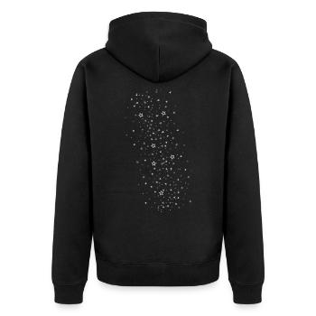 étoiles, gris, étoile - Veste à capuche bio Premium Unisexe - noir - Dos - Nico (187cm)