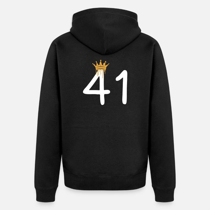 Graffiti royal numéro 41 - Veste à capuche bio Premium Unisexe - noir