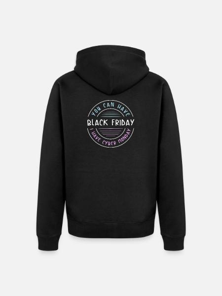 Kaufrausch Cyber Monday - Unisex Premium Bio Zip Hoodie - Schwarz