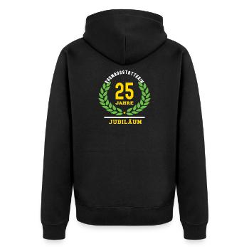 Raumausstatterin Jubiläum 25 Jahre 25 jährige Jubi - Unisex Premium Bio Zip Hoodie - Schwarz - Hinten - Nico (187cm)