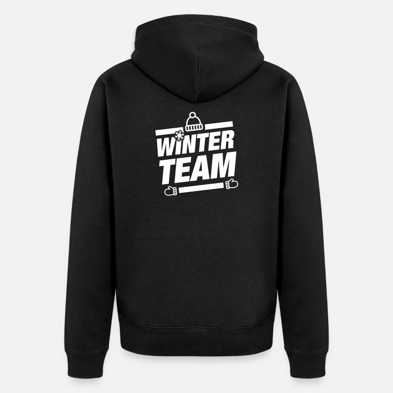 Équipe d’hiver Wintery - Veste à capuche bio Premium Unisexe - noir
