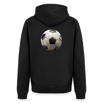Football rétro vintage :) - Veste à capuche bio Premium Unisexe - noir - Dos - Nico (187cm)