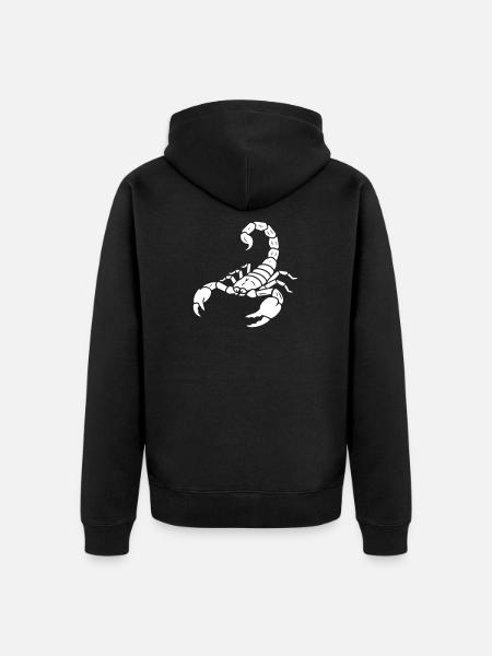 Skorpion Sternzeichen Tier Vektor - Unisex Premium Bio Zip Hoodie - Schwarz