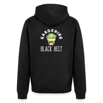 Jardinage Black Belt Jardinier Amant des plantes - Veste à capuche bio Premium Unisexe - noir - Dos - Nico (187cm)