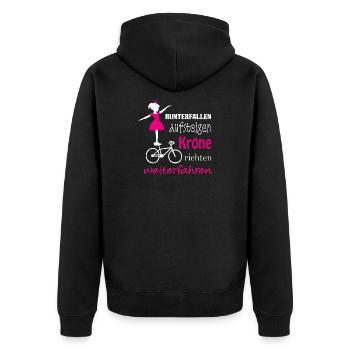 Artistic cycling, artistic cycling, indoor cycling - Unisex Premium Organic Zip Hoodie - black - Back - Nico (187cm)