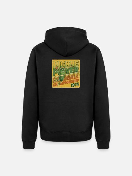 Pickle Power Handball Championship 1974 Retro - Unisex Premium Organic Zip Hoodie - black