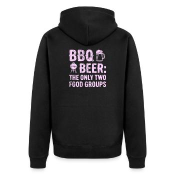 T-shirt barbecue, sweat à capuche, idée cadeau pour Grill Master - Veste à capuche bio Premium Unisexe - noir - Dos - Nico (187cm)