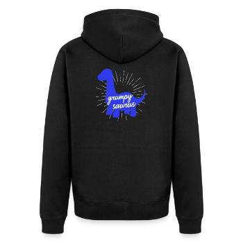 Grumpysaur : design drôle de dinosaure Brachiosaurus - Veste à capuche bio Premium Unisexe - noir - Dos - Nico (187cm)