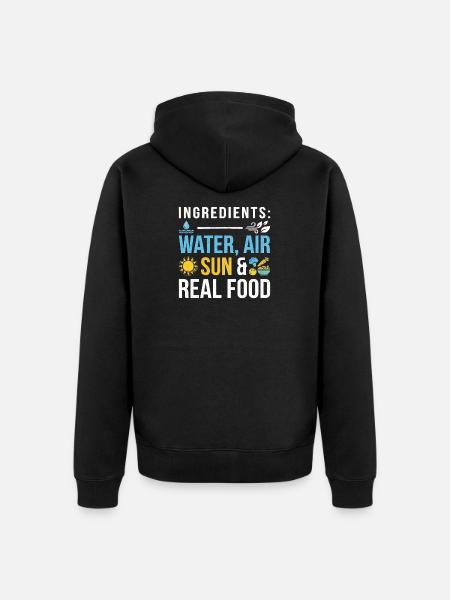 Nutrition Health Sports - Unisex Premium Organic Zip Hoodie - black