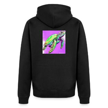 tortue - Veste à capuche bio Premium Unisexe - noir - Dos - Nico (187cm)