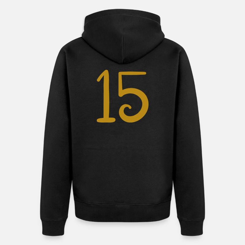 15 - Veste à capuche bio Premium Unisexe - noir