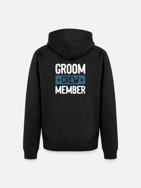 Groom Crew - Unisex Premium Organic Zip Hoodie - black
