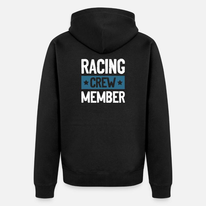 Racing Crew - Unisex Premium Bio Zip Hoodie - Schwarz