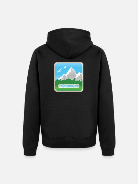 Berg Kamerunberg - Unisex Premium Bio Zip Hoodie - Schwarz