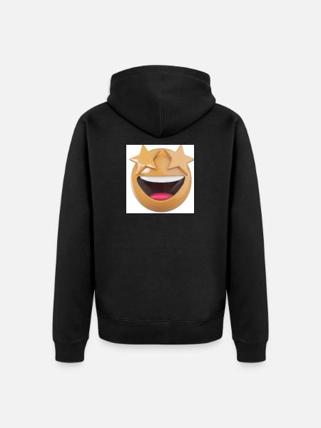Sternenblick Lächeln - Unisex Premium Bio Zip Hoodie - Schwarz