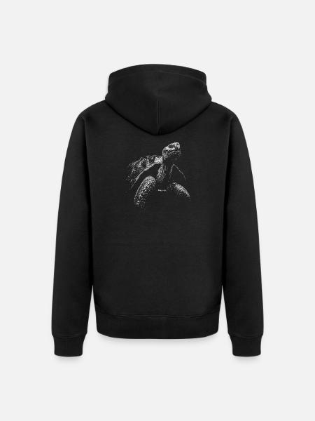 Turtle - Unisex Premium Organic Zip Hoodie - black
