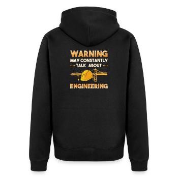 Civil Engineer Construction Site Construction Worker - Unisex Premium Organic Zip Hoodie - black - Back - Nico (187cm)