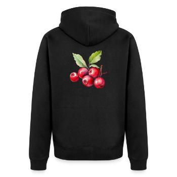 Cranberry Kostüm Karneval Fasching Rot Cranberries - Unisex Premium Bio Zip Hoodie - Schwarz - Hinten - Nico (187cm)