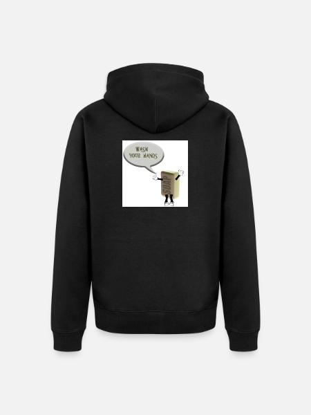Wasch dir die Hände - Unisex Premium Bio Zip Hoodie - Schwarz