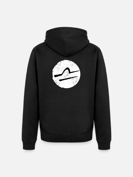 Sternzeichen Waage - Unisex Premium Bio Zip Hoodie - Schwarz