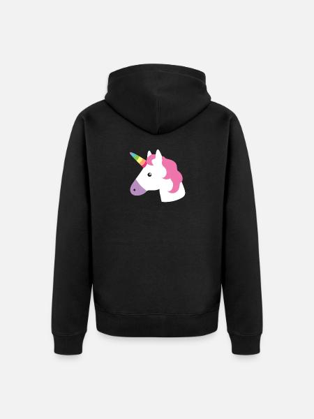 Unicorn - Unisex Premium Organic Zip Hoodie - black