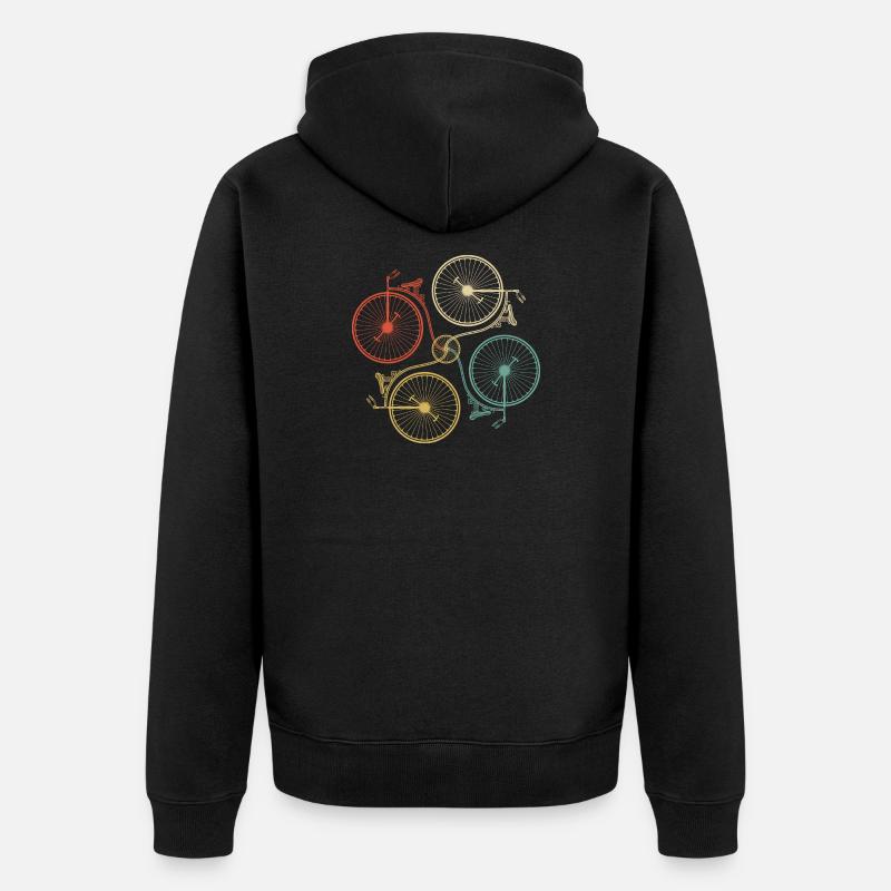 Dégradé de mosaïque de roue - Veste à capuche bio Premium Unisexe - noir