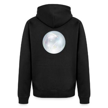 Crystal ball with delicate light reflections in pastel - Unisex Premium Organic Zip Hoodie - black - Back - Nico (187cm)