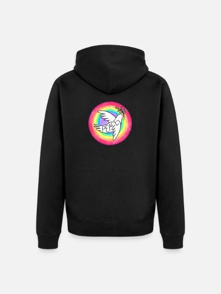 Peace Dove - Unisex Premium Bio Zip Hoodie - Schwarz