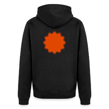 Emblème | Formulaire | Étoiles Coins ronds (vectorgraphique) - Veste à capuche bio Premium Unisexe - noir - Dos - Nico (187cm)