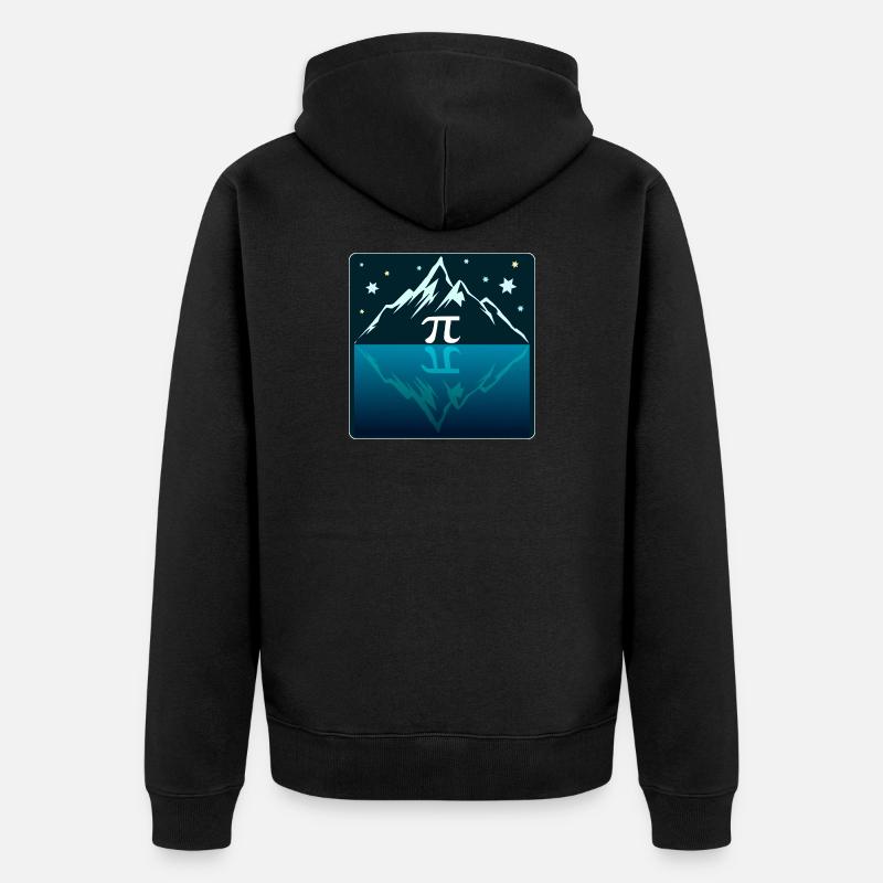 Randonnée Numéro Pi - Veste à capuche bio Premium Unisexe - noir