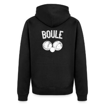 Boule balls pour les joueurs de boules Bouler boulen - Veste à capuche bio Premium Unisexe - noir - Dos - Nico (187cm)