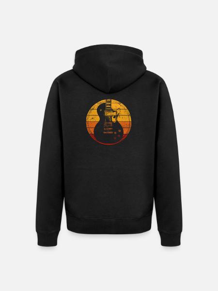 Electric Guitar - Unisex Premium Organic Zip Hoodie - black