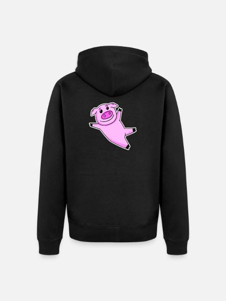 Cochon mignon - Veste à capuche bio Premium Unisexe - noir
