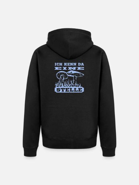 Pilz Design mit Spruch - Unisex Premium Bio Zip Hoodie - Schwarz