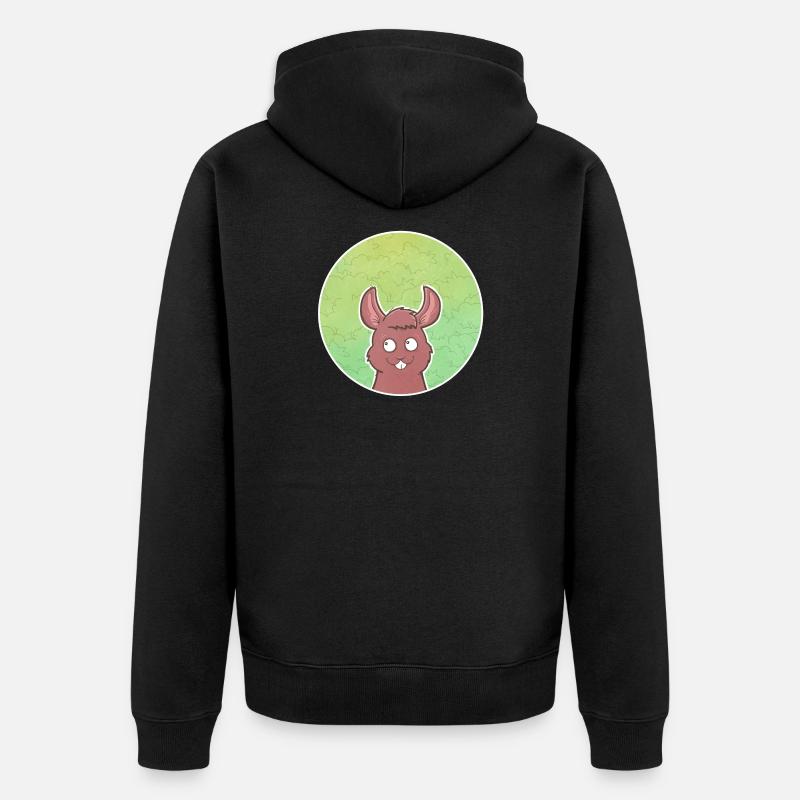 Eichhörnchen - Unisex Premium Bio Zip Hoodie - Schwarz