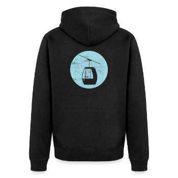 Ski - Vacances au ski et ski rétro - Veste à capuche bio Premium Unisexe - noir - Dos - Nico (187cm)