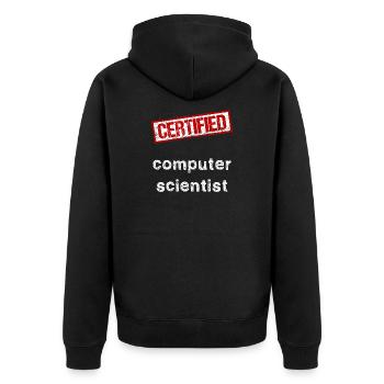 Informaticien - Veste à capuche bio Premium Unisexe - noir - Dos - Nico (187cm)