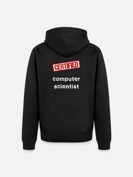 Computer scientist - Unisex Premium Organic Zip Hoodie - black