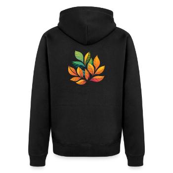 Anlagenplanung - Unisex Premium Bio Zip Hoodie - Schwarz - Hinten - Nico (187cm)